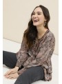 Blusa Nekane, estampada con volantes. Ailanthus