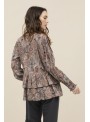 Blusa Nekane, estampada con volantes. Ailanthus