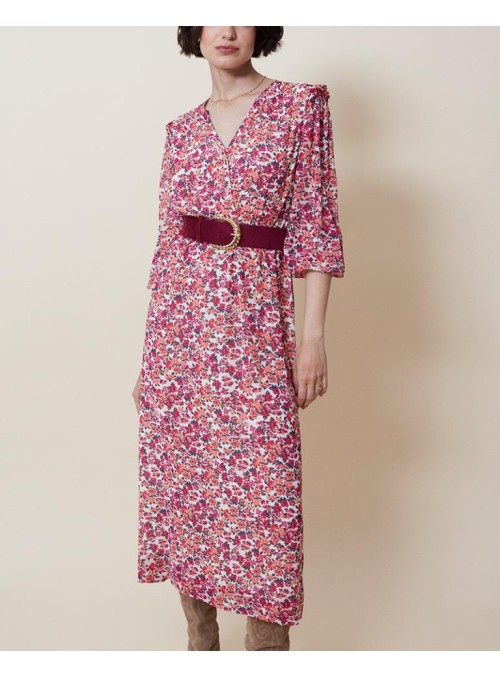 Vestido Grace &amp; Mils, de gasa estampada. Geraldine