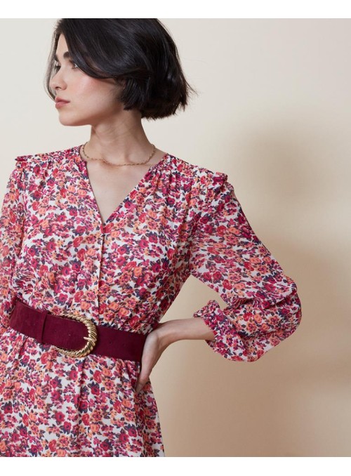 Vestido Grace &amp; Mils, de gasa estampada. Geraldine