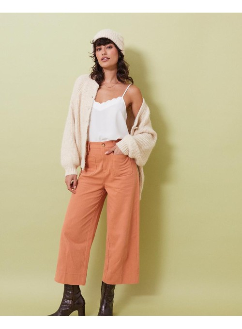 Crop pant Grace &amp; Mila, de talle alto. Gerard