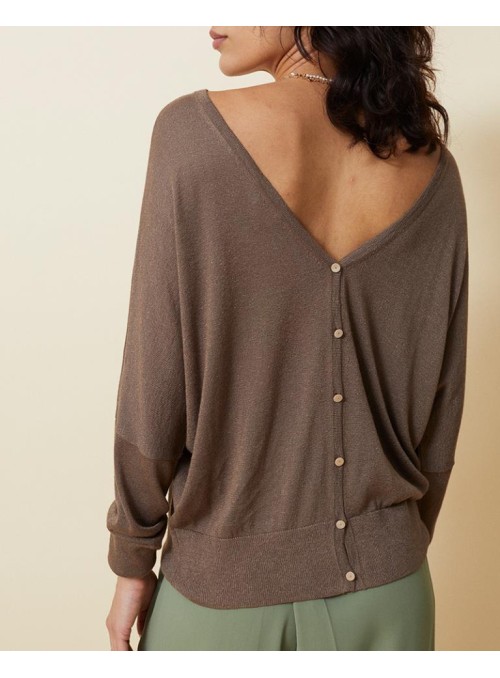 Cardigan Grace &amp; Mila, de punto fino con lurex. Gabon.