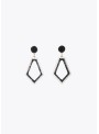 Pendientes Lola Casademunt, de resina en blanco y negro- 22310025