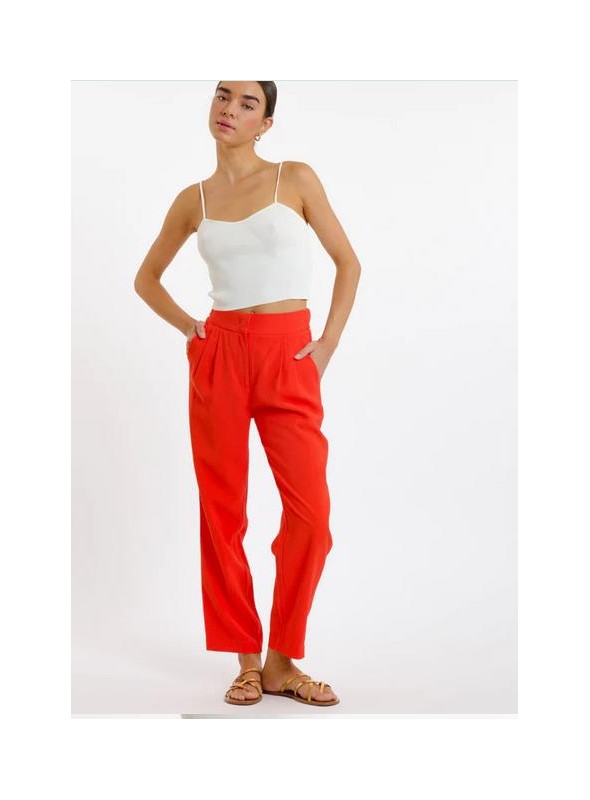 Pantalón Artlove, de viscosa en Naranja. Tilla