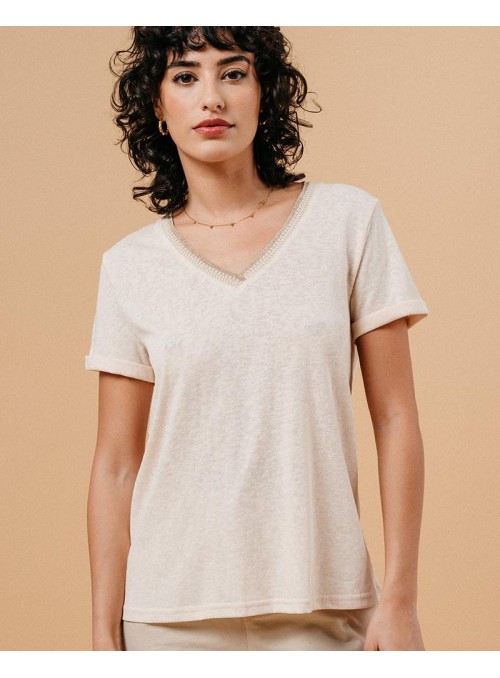 Camiseta Grace &amp; Mila, de algodón con textura. Manuel