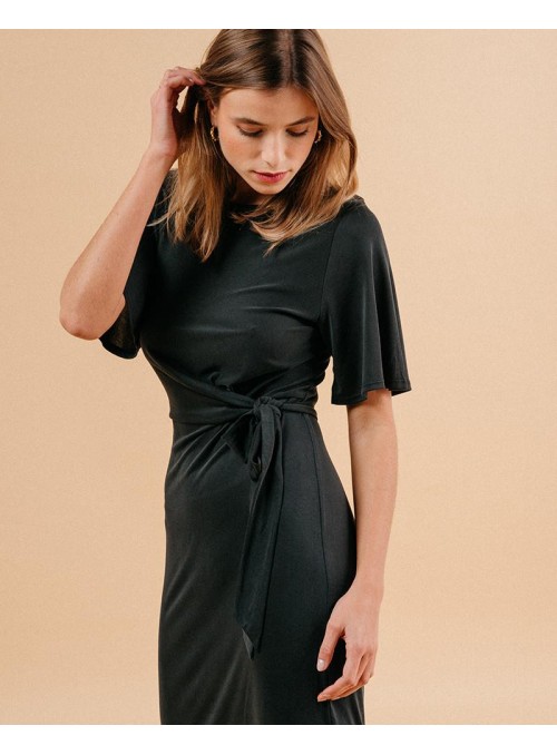 Vestido Grace &amp; Mila, de modal en negro. Maryline