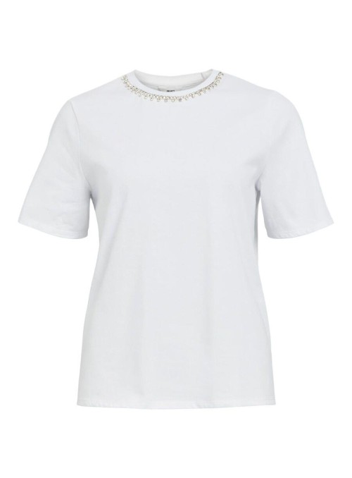 Camiseta Object, de algodón con adorno de piedras. Objfina 23045450