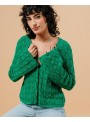 Cardigan Grace & Mila, de algodón en verde. Maeva