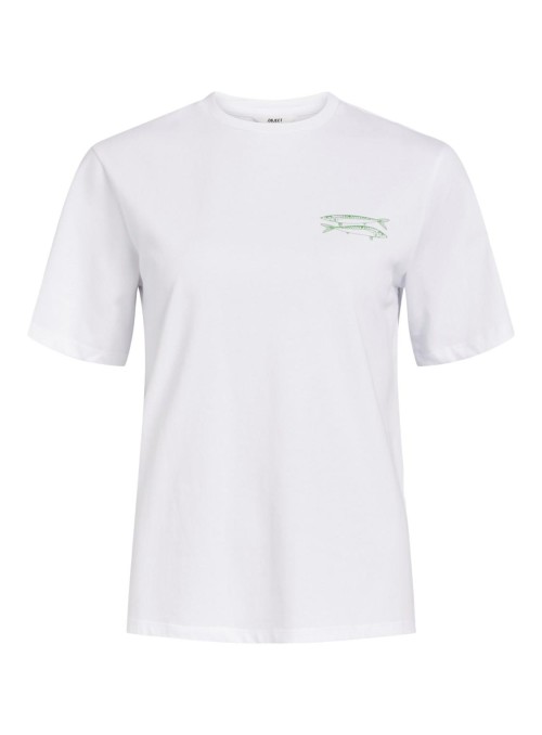 Camiseta Object, con detalle de sardinas en verde. 23044187 Objamina