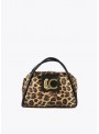 Bolso Lola Casademunt , tipo bowling en animal print. LF2404029