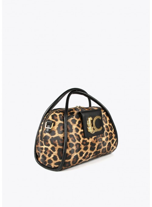 Bolso Lola Casademunt , tipo bowling en animal print. LF2404029