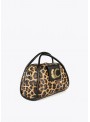 Bolso Lola Casademunt , tipo bowling en animal print. LF2404029