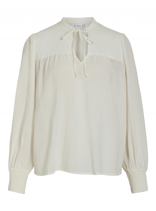 Blusa Vila, de gasa en color beige. 14099062 Virene