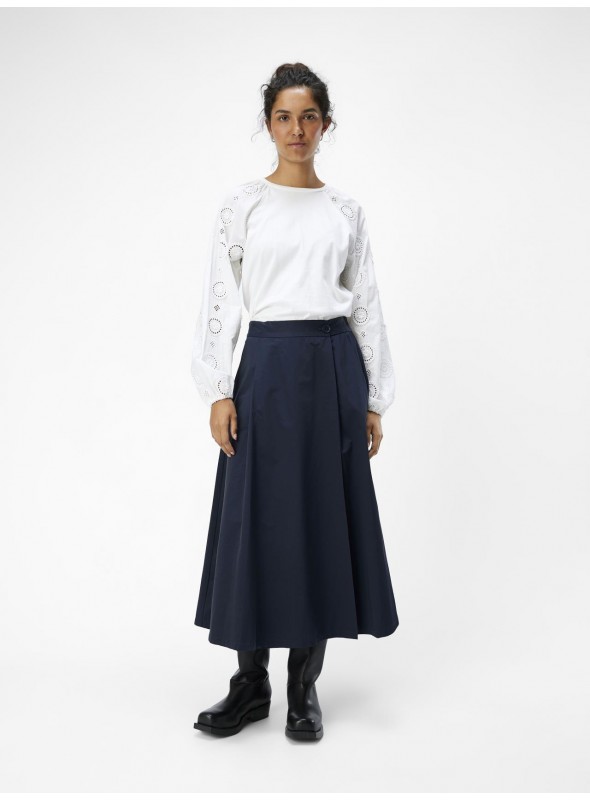 Falda Object, de gabardina en marino. 23044916 Objdina