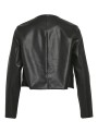 Chaqueta Vila, de ecopiel en negro. 14099796 Viede