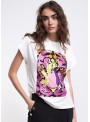 Camiseta Lola Casademunt, estampado delantero. LF2415012