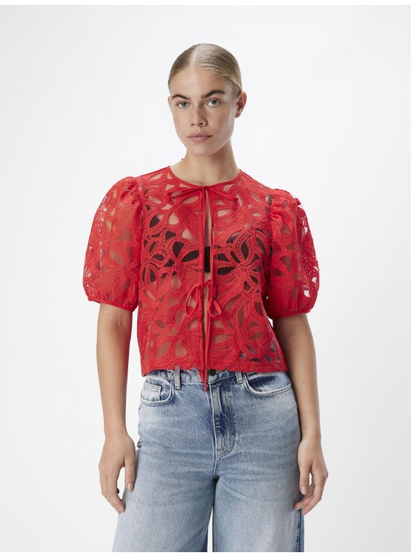 Top Object, de encaje en rojo. 23045899 Objrose