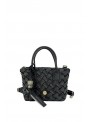 Bolso Martina K, trenzado en negro. 7195