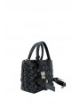 Bolso Martina K, trenzado en negro. 7195