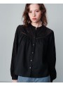 Blusa Grace & Mila, de algodón en negro. Nolisa