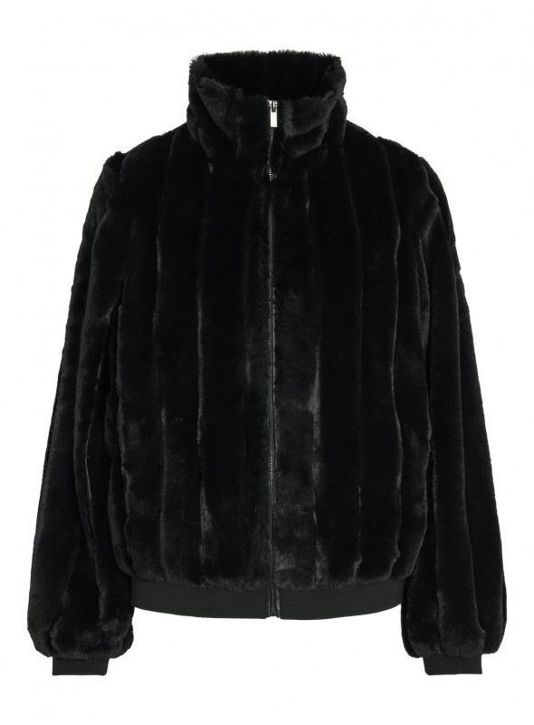 Chaqueta Vila, de pelo en negro. 14097836 Viembra