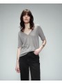 Camiseta Grace & Mila, en gris con plata.Omalia