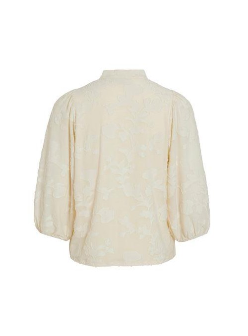 Blusa Vila, en devorè beige. 14103945 Viharmonìa