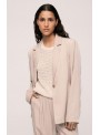 Blazer Vila, de raso en color beige. 14100336 Vibolis