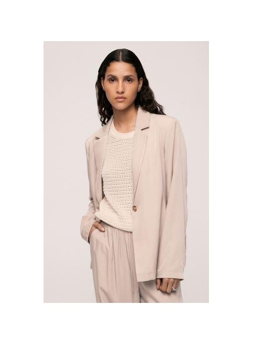 Blazer Vila, de raso en color beige. 14100336 Vibolis