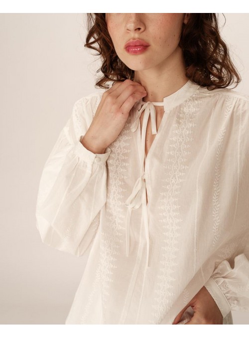 Blusa Grace & Mila, de algodón con bordados. Persia