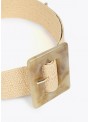 Cinturòn Lola Casademunt, de rafia con hebilla. Ls2506011