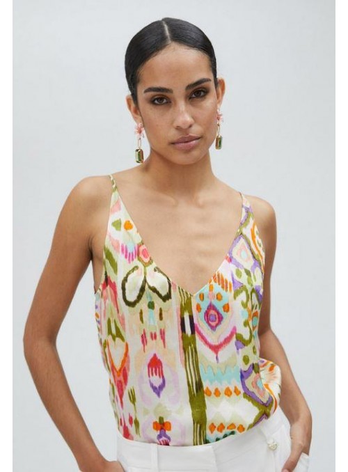 Top Lola Casademunt, de seda estampada. LS2515035