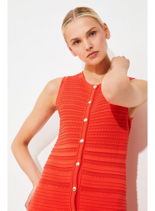 Vestido Suncoo, de punto en rojo. Cimea