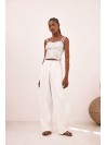 Pantalòn Nekane, de viscosa en blanco Kothai