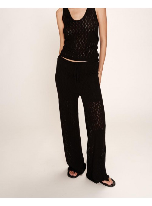 Pantalòn Grace & Mila, de crochet en negro. Romy