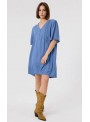 Vestido Art Love, de tencell en azul. Eleni