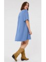 Vestido Art Love, de tencell en azul. Eleni