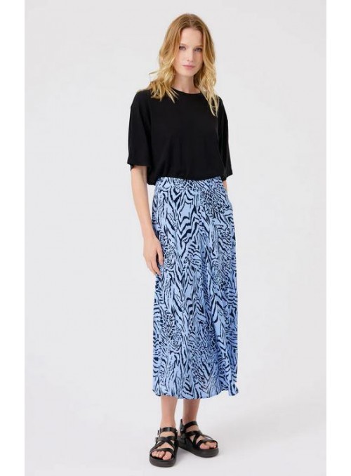 Falda Art Love, de viscosa estampada. Leonore