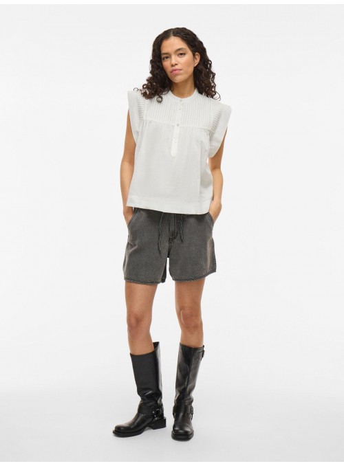 Blusa Vila, de algodòn fino sin mangas. 14105236 Vikatinka