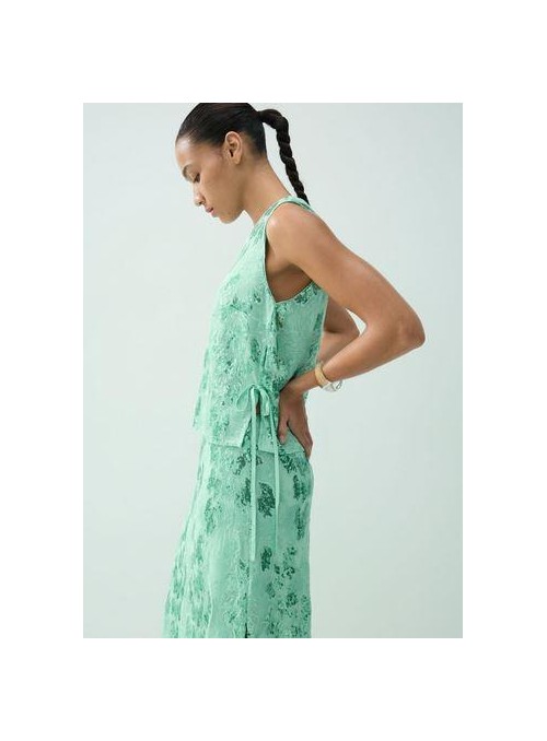 Falda Vila Rouge, en menta con apliques. 14105732 Rouskilar