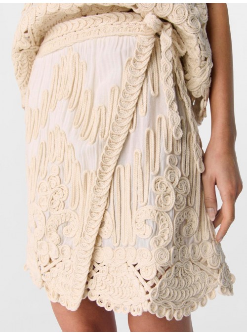 Falda Object, con apliques de crochet. 23045742 Objprima