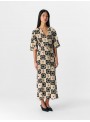 Vestido Object, estampado beige y negro. 23046477 Objella