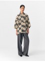 Camisa Object, estampado beige y negro. 23046478 Objella