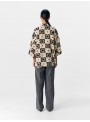 Camisa Object, estampado beige y negro. 23046478 Objella