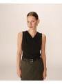 Top Grace & Mila, de punto de seda en negro. Pure