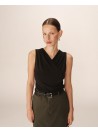 Top Grace & Mila, de punto de seda en negro. Pure