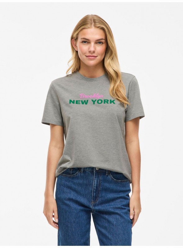 Camiseta Vila, de algodòn en manga corta. 14103448 Vinora