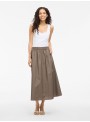 Falda Vila, larga en gabardina gris.14107840 Visophie