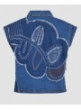 Chaleco Vila, vaquero con detalles de patchwork. 14109197 Vismirina