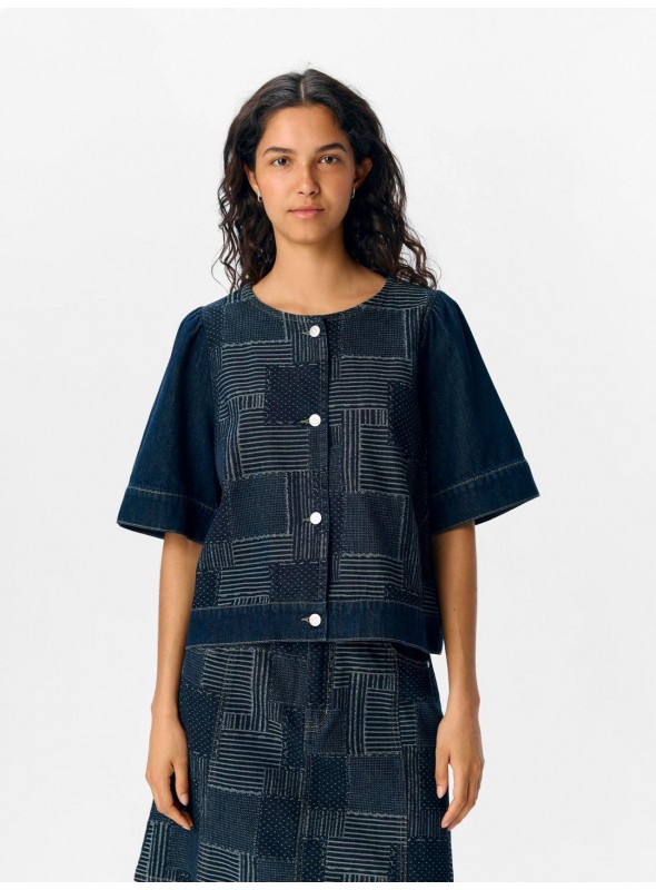 Chaqueta Object, de manga corta con bordados. 23047029 Objwara